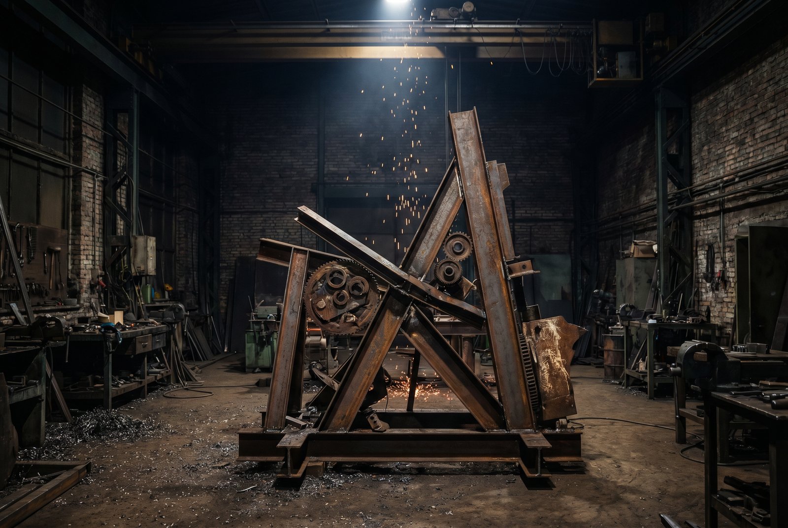 51吃瓜金属雕塑艺术创作